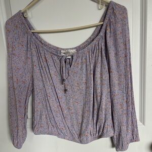 Purple Floral Blouse